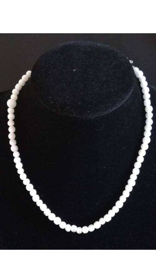 White stone necklace