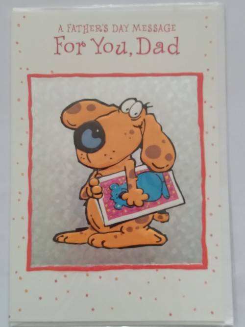 Clearance Sale - Fathers Day Card (Embossed)  +  Envelope  20cm x 14cm