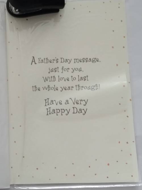 Clearance Sale - Fathers Day Card (Embossed)  +  Envelope  20cm x 14cm