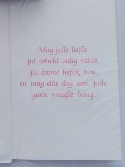 Verlowings kaart + koevert