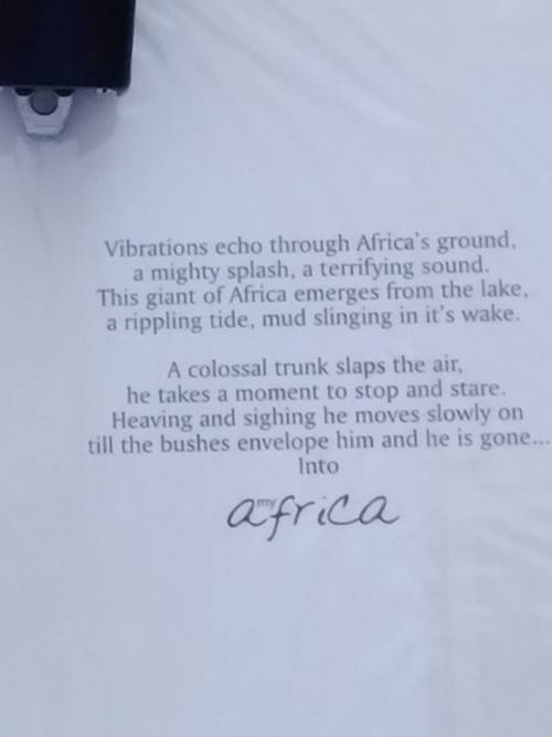 'My Africa` card + envelope