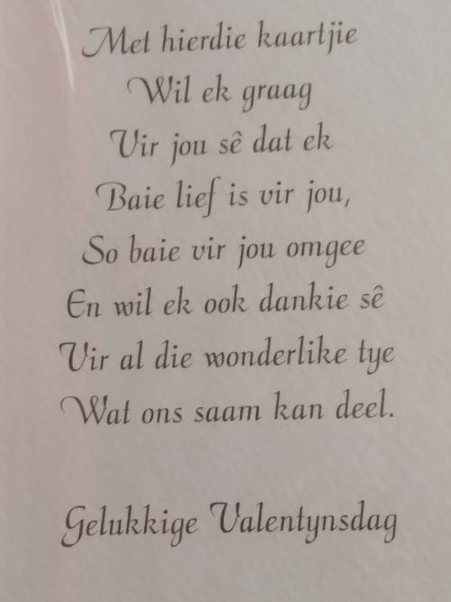 Valentyns kaart + koevert