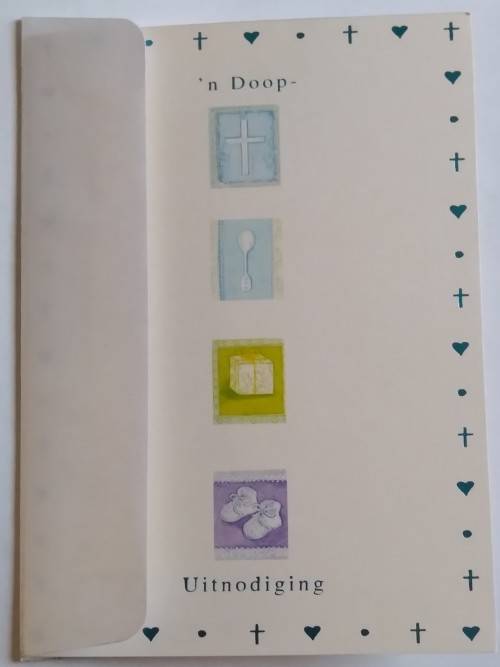 Doop uitnodiging en kaart : 16cm x 10.5cm