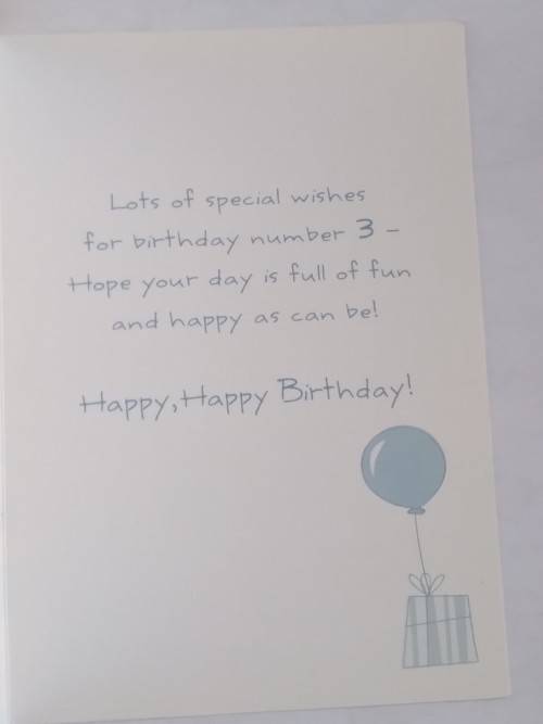 3rd Birthday card  +  envelope