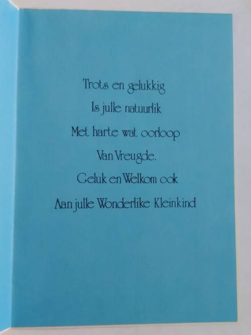 Clearance Sale - Kleinkind Doop kaart + Koevert   16cm x 11.5cm