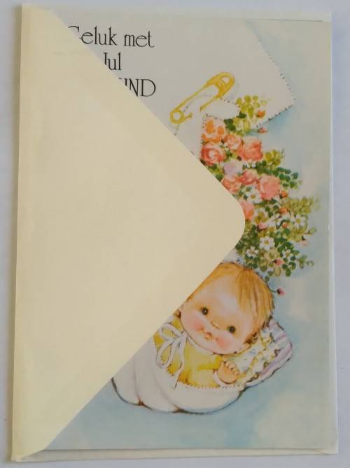 Clearance Sale - Kleinkind Doop kaart + Koevert   16cm x 11.5cm