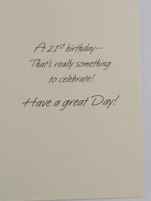 21st card  +  envelope