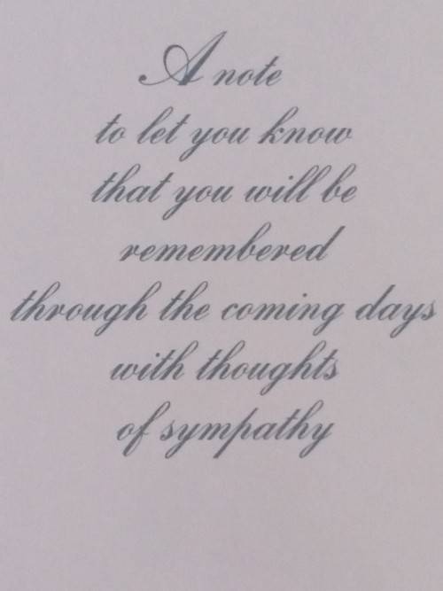 Sympathy card  +  envelope