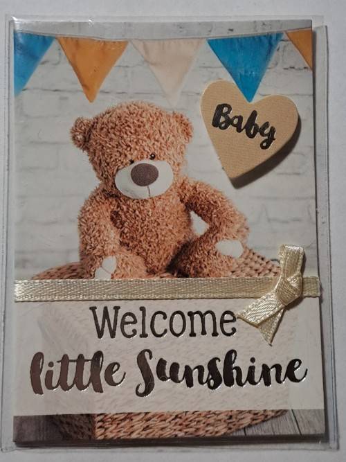Mini embossed card -  8cm x 5.5cm