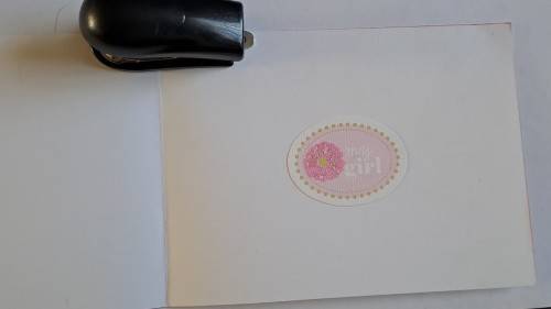Handmade `Baby`  card + envelope 15.5cm x 11.5cm