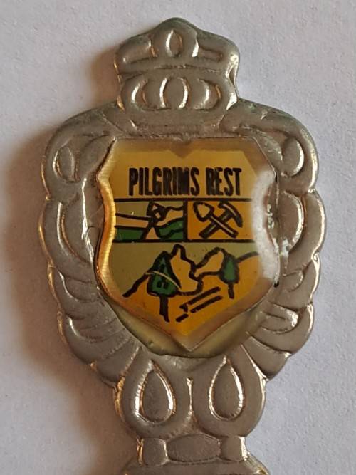 Vintage souvenir spoon -Pilgrims Rest -  Protea