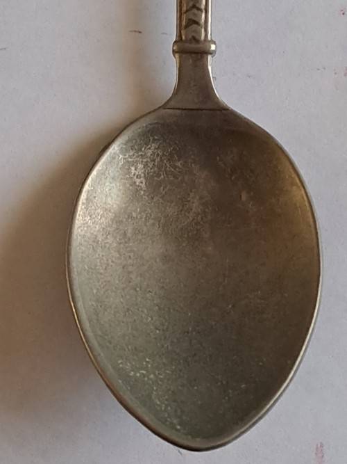 Vintage souvenir spoon - Skytower - New Zealand -  silver plated (?)