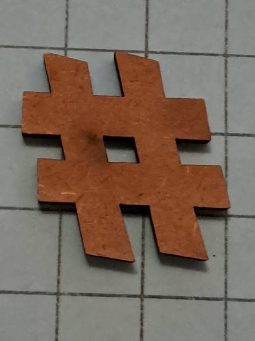 Wooden embellishments - Hashtag