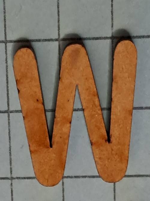 Wooden embellishments - small W/M