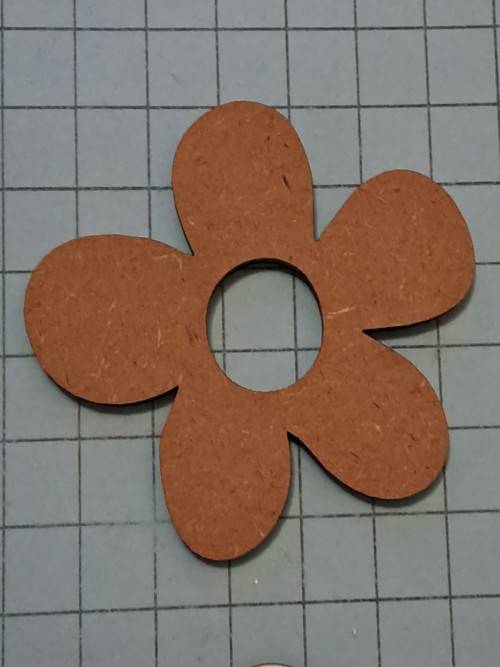 Wooden embellishments - flower D