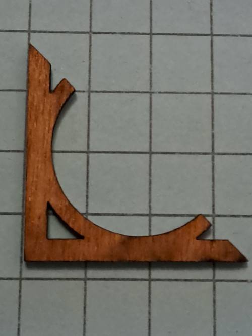 Wooden embellishments - corner frame