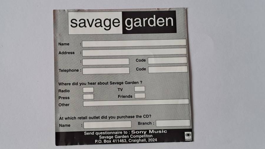 CD  Savage Garden  1997