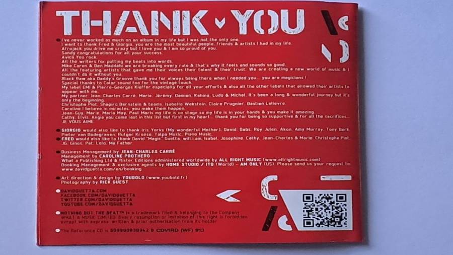 Double CD -  David Guetta  - Nothing but the beat - 2011