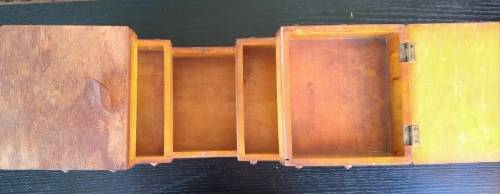 Vintage Wooden Accordion Sewing Box