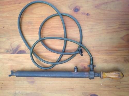 Vintage Brass Water/Pesticide Sprayer with Wooden Handle