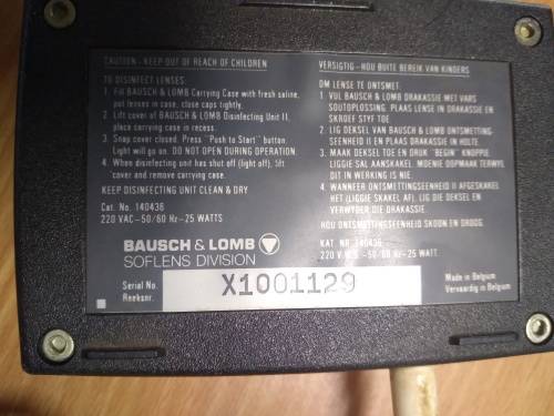 Vintage Bausch and Lomb Disinfecting Unit II