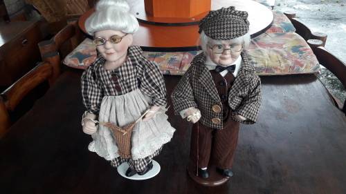Grandpa and Grandma Porcelain Dolls