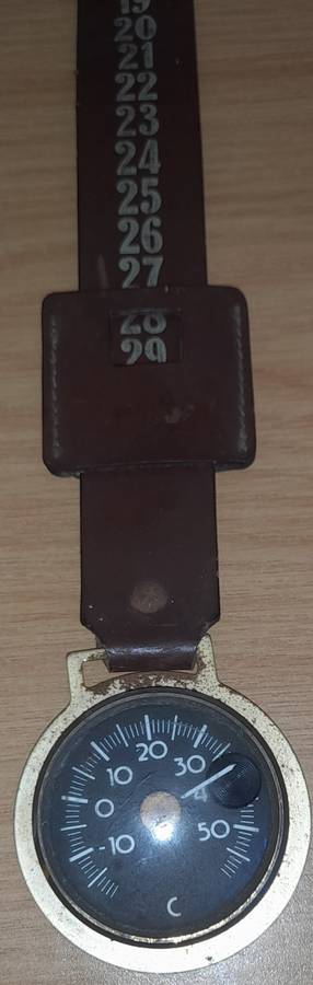 Leather Strap Calendar And Thermometer-Wall Hanging Calendar W/Slider