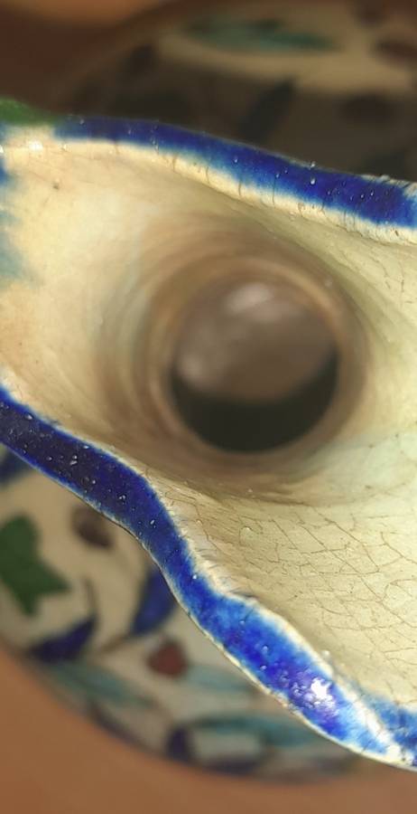 Vintage Jerusalem Palestine Armenian Pottery Pitcher Marked