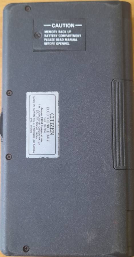 Vintage Citizen Electronic Diary ED-7800