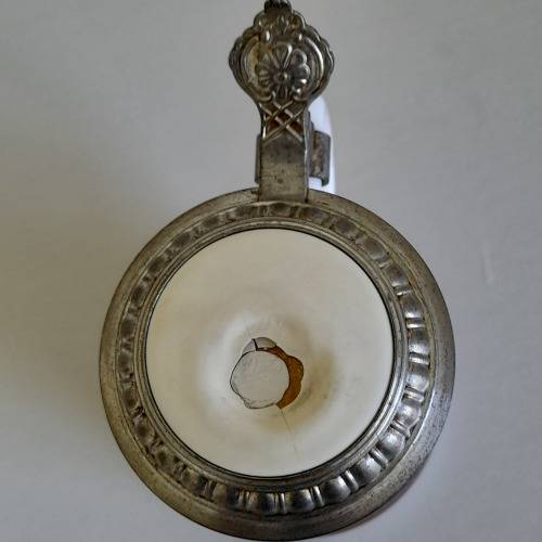 Original BMF Bierseidel German Beer Stein White Milk Glass Horoscope Design