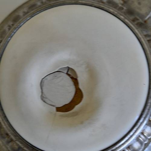 Original BMF Bierseidel German Beer Stein White Milk Glass Horoscope Design