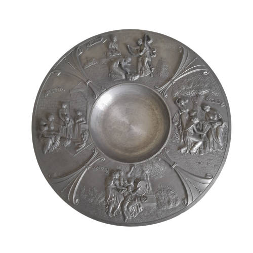 SKS Zinn Pewter Seasons Plate 9` Made In Germany