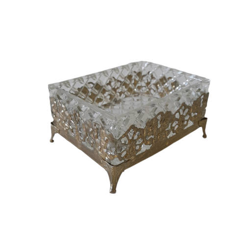 Glass Jewelry Box on Stand