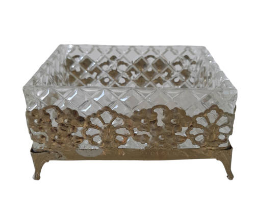 Glass Jewelry Box on Stand