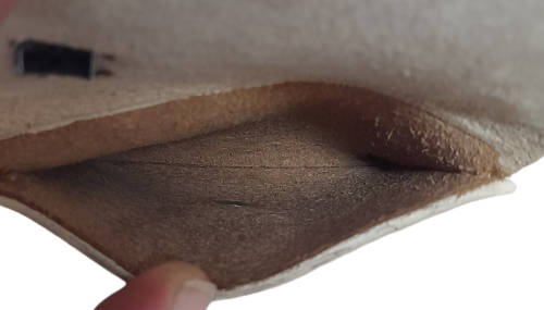 White Leather Wallet with Horse and Leaves Imprint