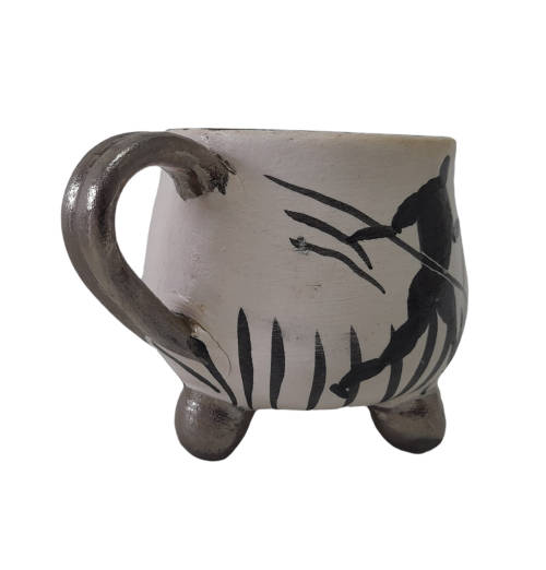 6 x Africana Ceramic Cups - Hand painted