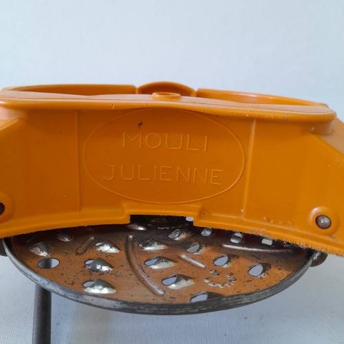 Vintage Orange Mouli Julienne Food Processor - Incomplete