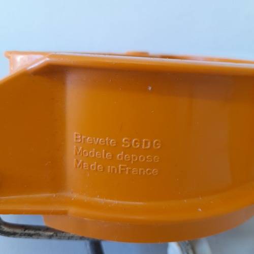 Vintage Orange Mouli Julienne Food Processor - Incomplete