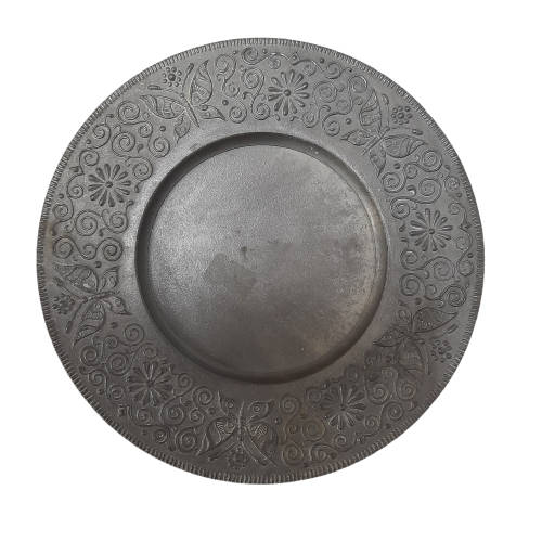 Vintage Pewter Wall Plaque - 16,8cm in Diameter