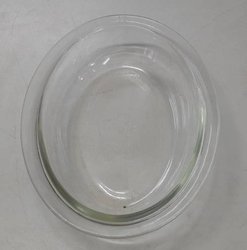 Vintage JAJ 291 Pyrex Glass Oval Pie Dish