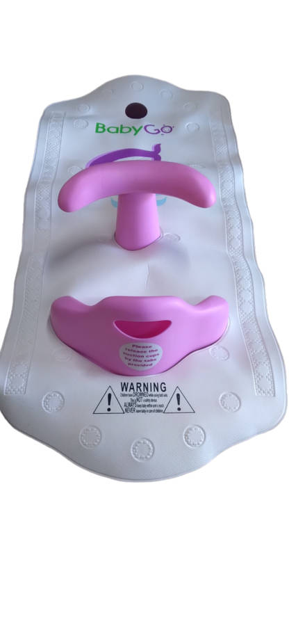 Baby Go Bath Seat and Mat - Pink 6M+