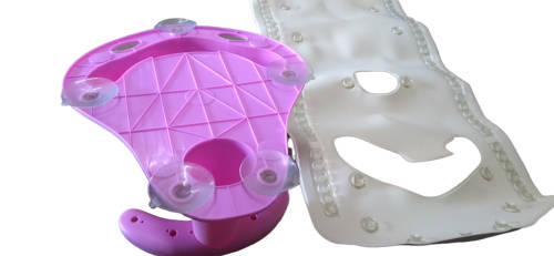 Baby Go Bath Seat and Mat - Pink 6M+