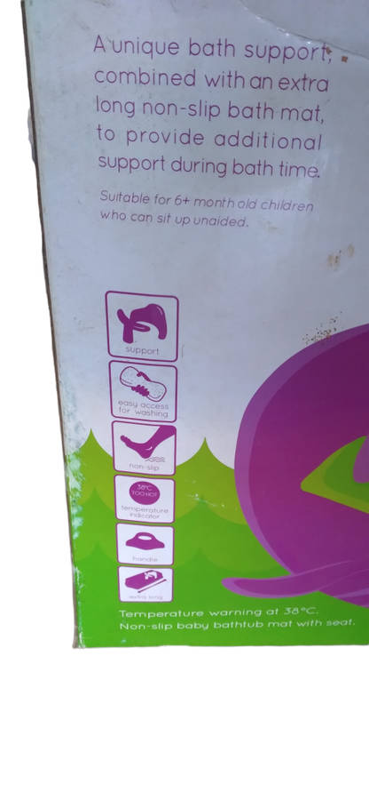 Baby Go Bath Seat and Mat - Pink 6M+