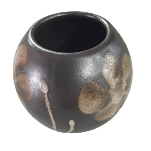 Brown Round Bud Vase