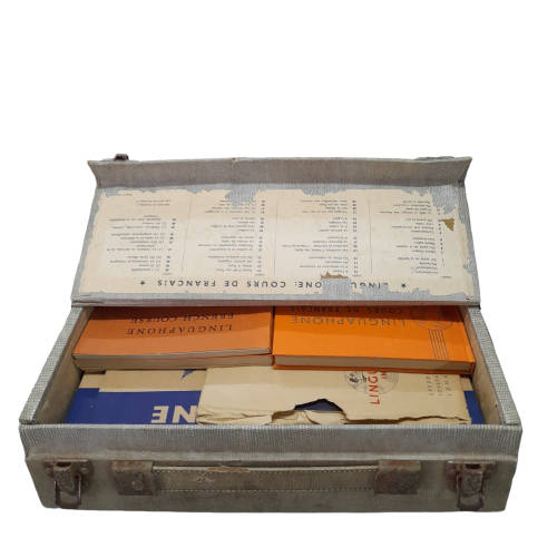 Vintage Linguaphone French Course - 78 rpm Records in Original Case Collectible