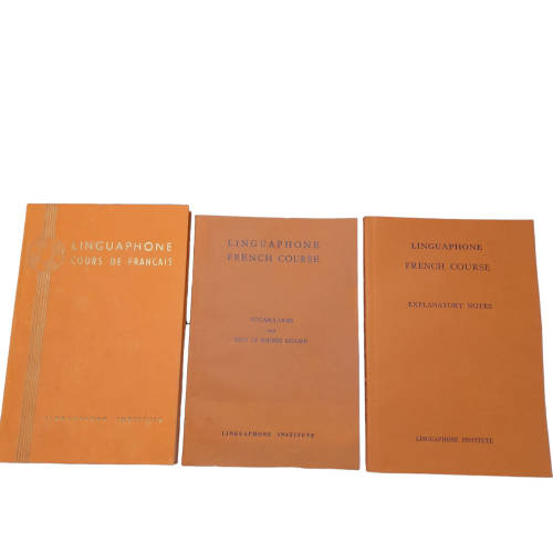 Vintage Linguaphone French Course - 78 rpm Records in Original Case Collectible