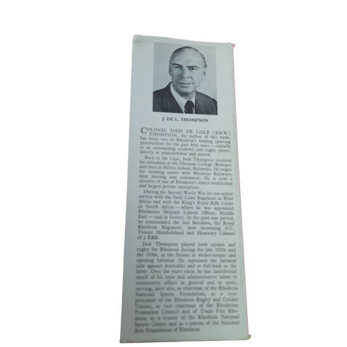 The Story Of Rhodesian Sport Volume One Book