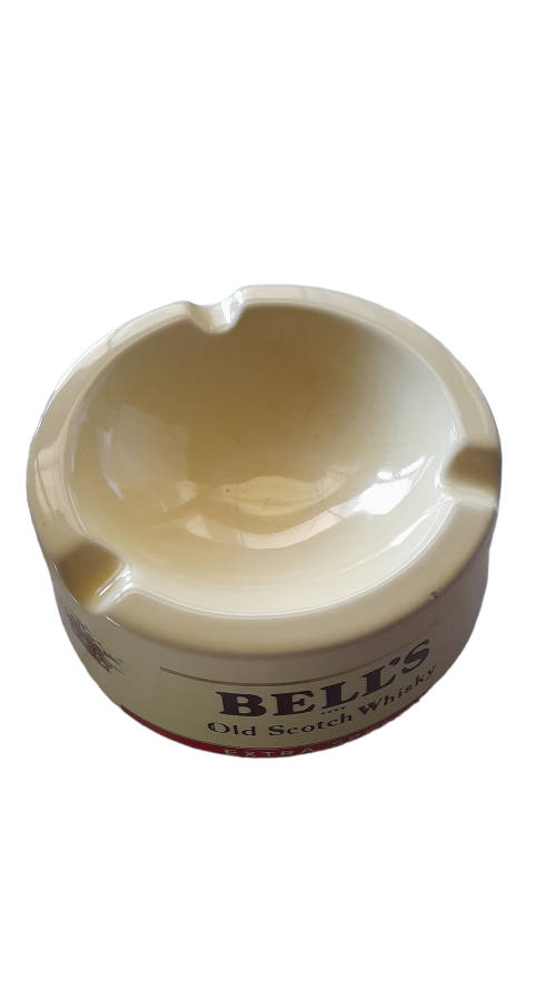 Large Vintage Bell`s Old Scotch Whiskey Ceramic Pub Ashtray By Wade