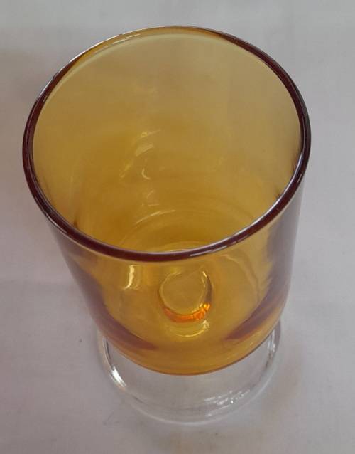 Vintage French Amber Glasses Luminarc D`arques Durand Cavalier Sherry Wine Glasses Made In France