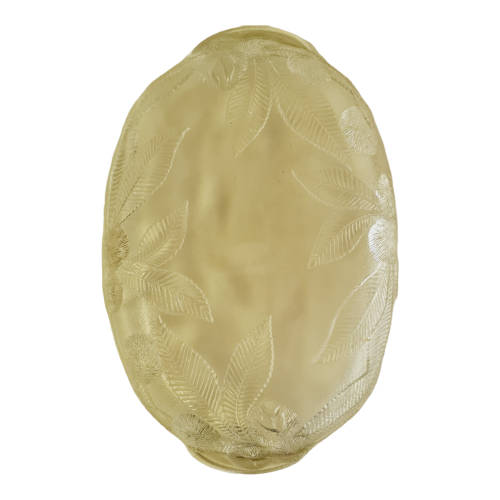 Luminarc France Arcoroc Chestnuts Relief Embossed Oval Glass Tray Plate Dish